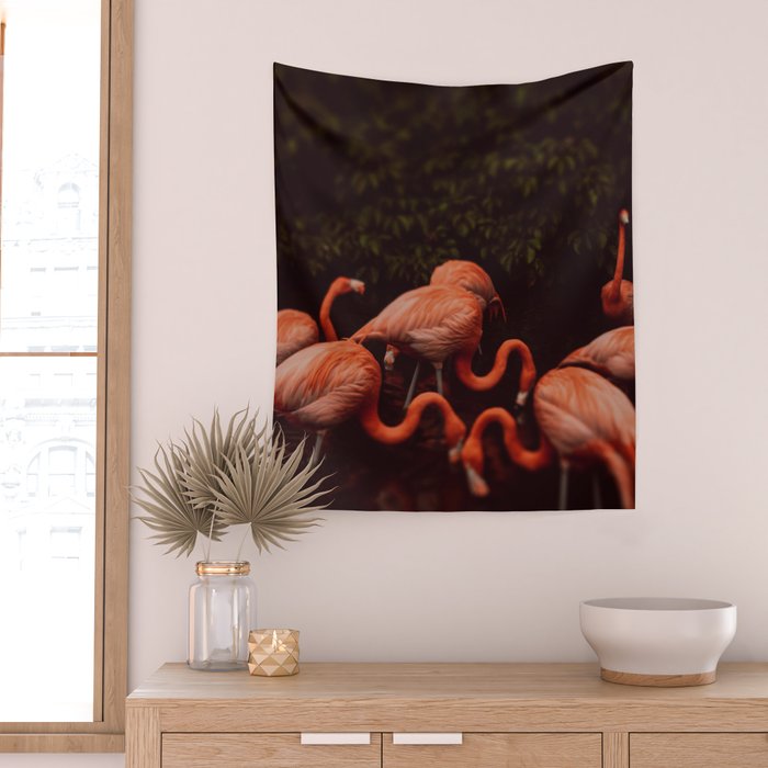 Flamingos Wall Tapestry Gallery Image 2