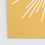 Mid Century Modern Sunburst - Minimalist Sun in Mustard Marigold Yellow and White Poster Gallery Image 3