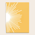 Mid Century Modern Sunburst - Minimalist Sun in Mustard Marigold Yellow and White Notebook Gallery Image 4
