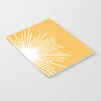 Mid Century Modern Sunburst - Minimalist Sun in Mustard Marigold Yellow and White Notebook Gallery Image 2