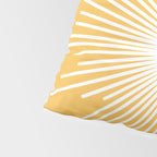 Mid Century Modern Sunburst - Minimalist Sun in Mustard Marigold Yellow and White Pillow Sham Gallery Image 4