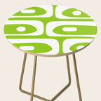 Lime Green Mid Century Modern Piquet Abstract Pattern with White Side Table Gallery Image 2