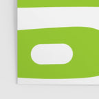 Lime Green Mid Century Modern Piquet Abstract Pattern with White Poster Gallery Image 3