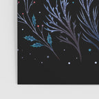 Deer in Winter Night Forest Poster Gallery Image 3