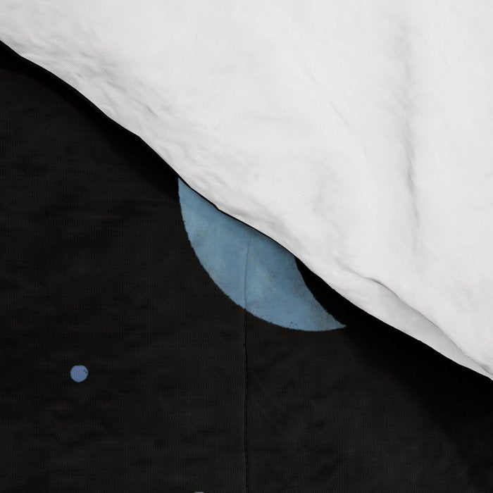 Deer in Winter Night Forest Comforter Gallery Image 4