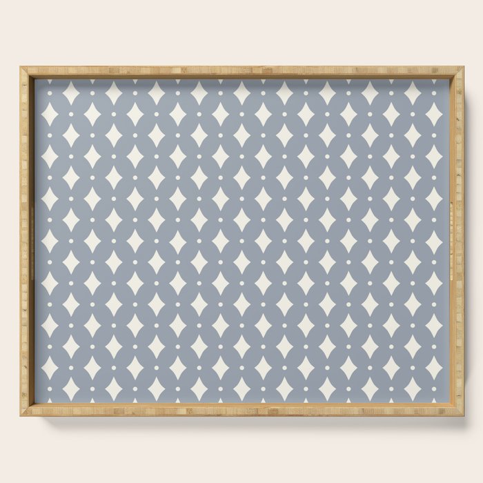 Vintage Stars XV Grey Blue Serving Tray Gallery Image 1