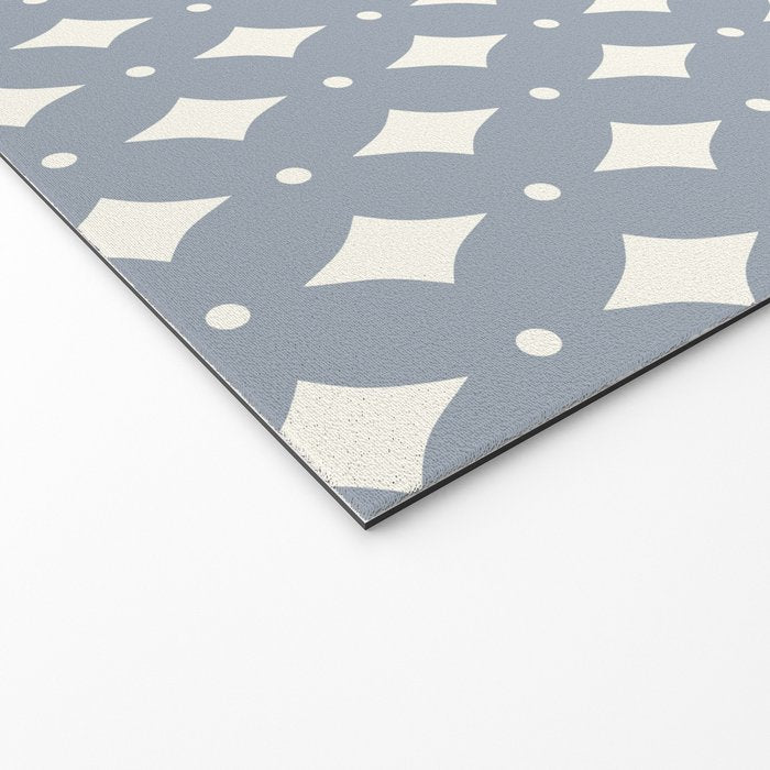 Vintage Stars XV Grey Blue Welcome Mat Gallery Image 2