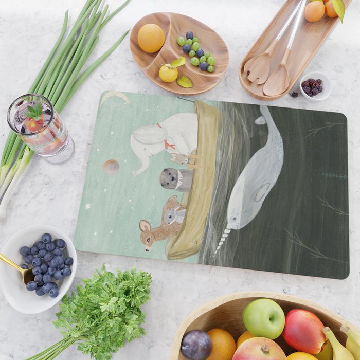 little yellow boat Cutting Board Gallery Image 2