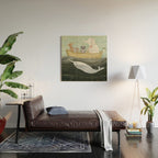 little yellow boat Wood Wall Art Gallery Image 2