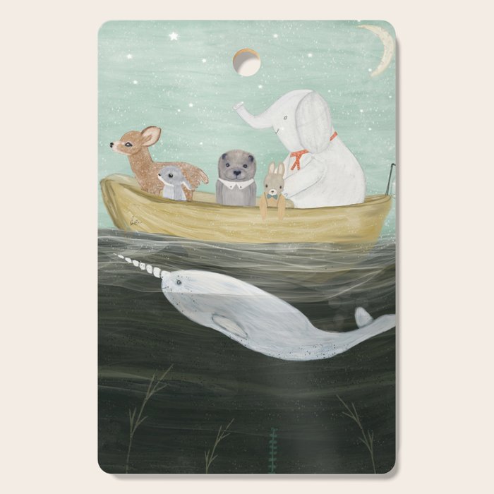little yellow boat Cutting Board Gallery Image 1