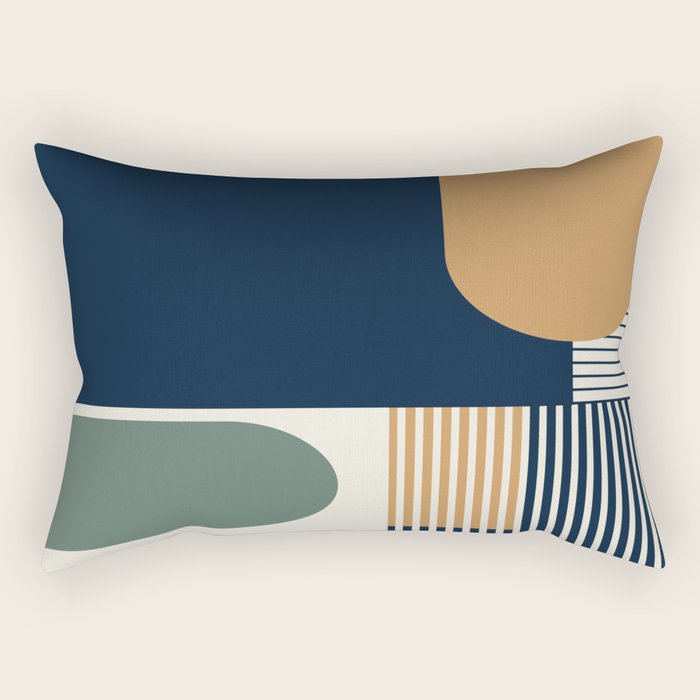 Cool Color Pallette Pattern Rectangular Pillow Gallery Image 2