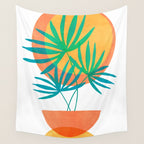 Summer Eclipse Mid Century Abstract Shapes Wall Tapestry Gallery Image 4