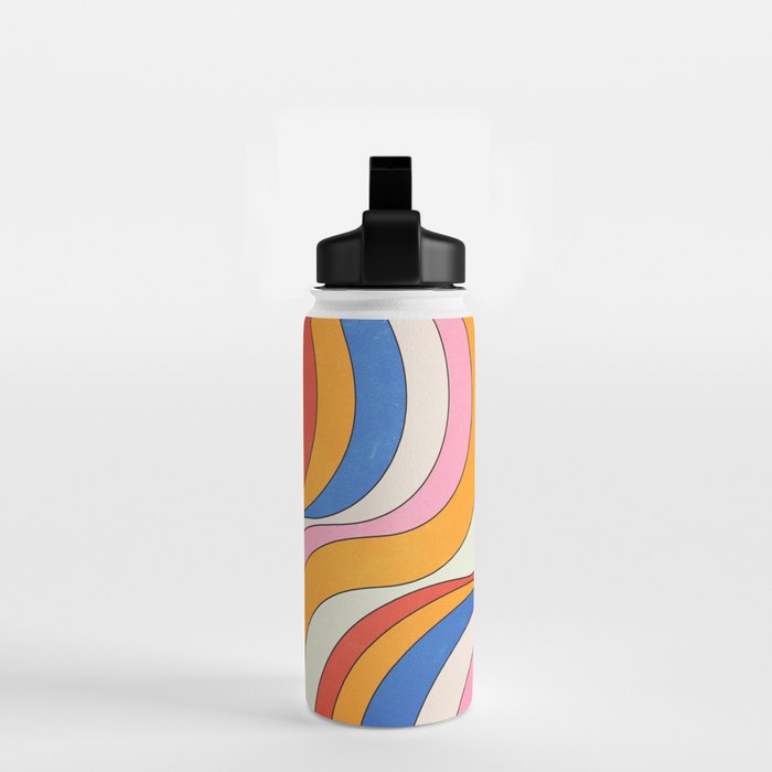 Retro Waves Water Bottle Gallery Image 2