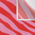 Zebra Animal Print (Pink & Red) Wall Tapestry Gallery Image 3