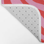 Zebra Animal Print (Pink & Red) Bath Mat Gallery Image 2