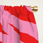Zebra Animal Print (Pink & Red) Window Curtain Gallery Image 2