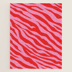 Zebra Animal Print (Pink & Red) Jigsaw Puzzle Gallery Image 1