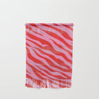 Zebra Animal Print (Pink & Red) Wall Hanging Gallery Image 1
