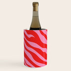 Zebra Animal Print (Pink & Red) Wine Chiller Gallery Image 1