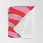 Zebra Animal Print (Pink & Red) Throw Blanket Gallery Image 3