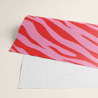 Zebra Animal Print (Pink & Red) Wrapping Paper Gallery Image 2