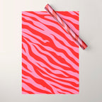 Zebra Animal Print (Pink & Red) Wrapping Paper Gallery Image 1