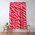 Zebra Animal Print (Pink & Red) Window Curtain Gallery Image 5