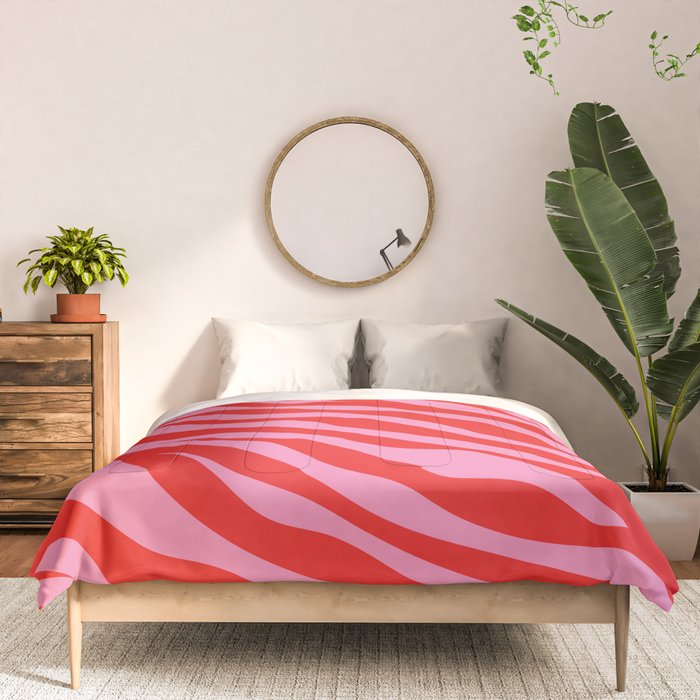 Zebra Animal Print (Pink & Red) Comforter Gallery Image 3