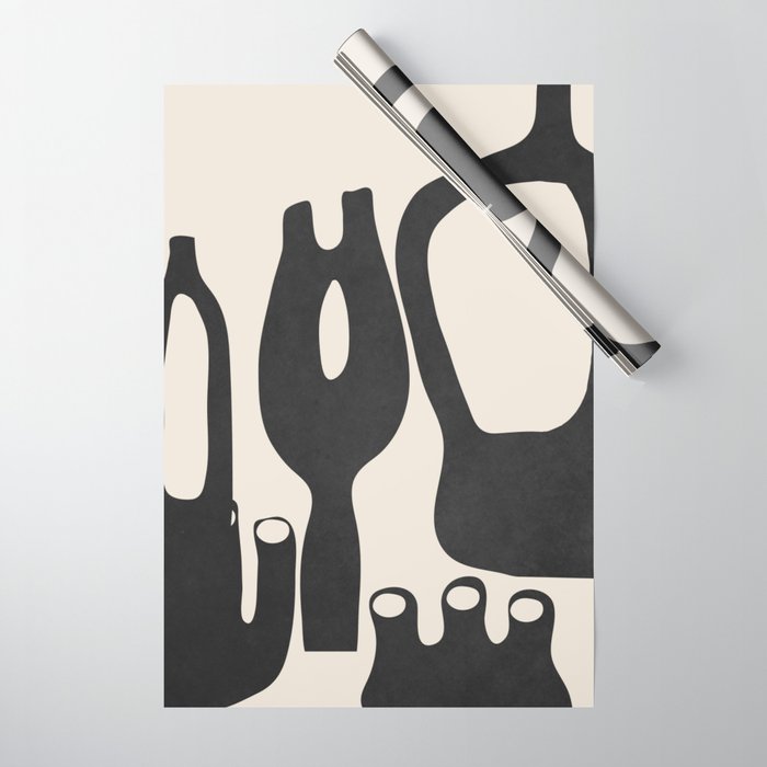 Abstract Art Minimal Vases Wrapping Paper Gallery Image 1