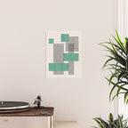 Stripes and Square Green Composition - Abstract Poster Gallery Image 2