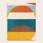 Burnt Orange Teal Yellow Geometric Abstract Notebook Gallery Image 4