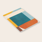 Burnt Orange Teal Yellow Geometric Abstract Notebook Gallery Image 3