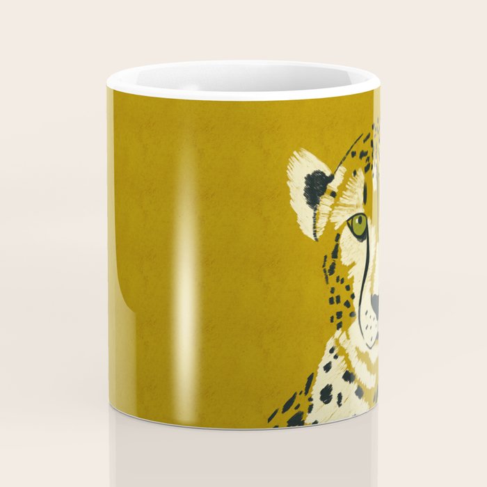 Big Cat Series - Cheetah Yellow Coffee Mug Gallery Image 4