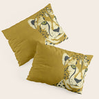 Big Cat Series - Cheetah Yellow Pillow Sham Gallery Image 3