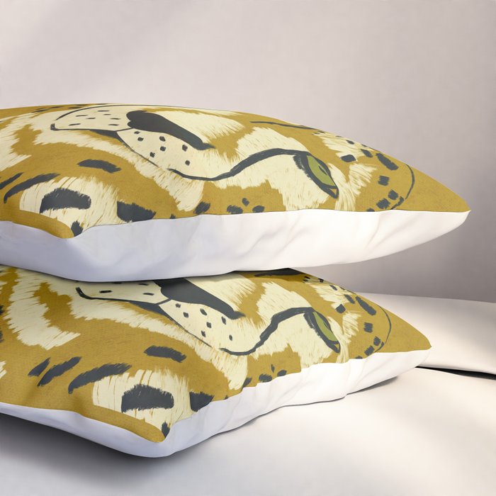 Big Cat Series - Cheetah Yellow Pillow Sham Gallery Image 3