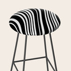 Wavy Stripes XLI - Black and White Stool Gallery Image 2