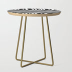 Wavy Stripes XLI - Black and White Side Table Gallery Image 1