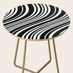Wavy Stripes XLI - Black and White Side Table Gallery Image 2