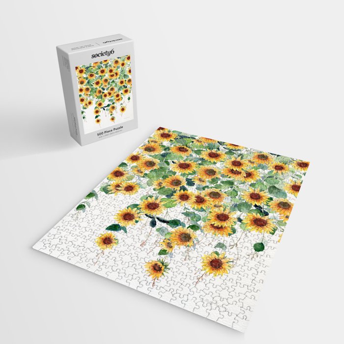Sunflowers and Eucalyptus Garland  Jigsaw Puzzle Gallery Image 2
