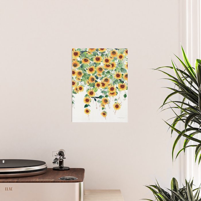 Sunflowers and Eucalyptus Garland  Poster Gallery Image 2