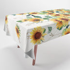 Sunflowers and Eucalyptus Garland  Tablecloth Gallery Image 1