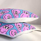 Funny retro smiling face cartoon pattern Pillow Sham Gallery Image 3