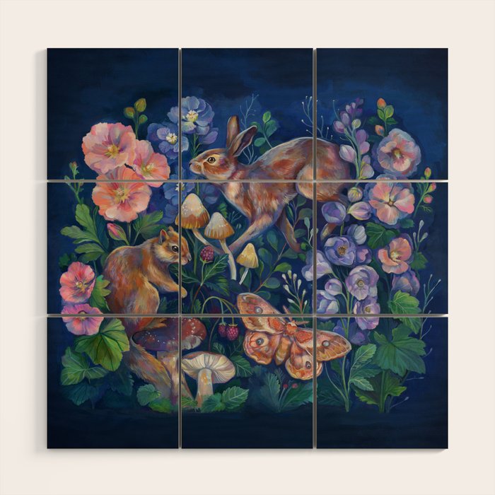 Spring Flower Garden Wood Wall Art Gallery Image 1
