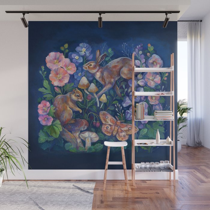 Spring Flower Garden Wall Mural Gallery Image 1