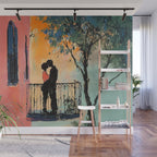 Sunset Balcony Lovers Wall Mural Gallery Image 1