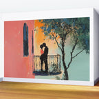 Sunset Balcony Lovers Wall Mural Gallery Image 2