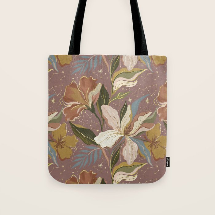 Celestial Iris Garden Tote Bag Gallery Image 1