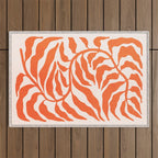 Funky Fern: Orange Peach Edition Outdoor Rug Gallery Image 1