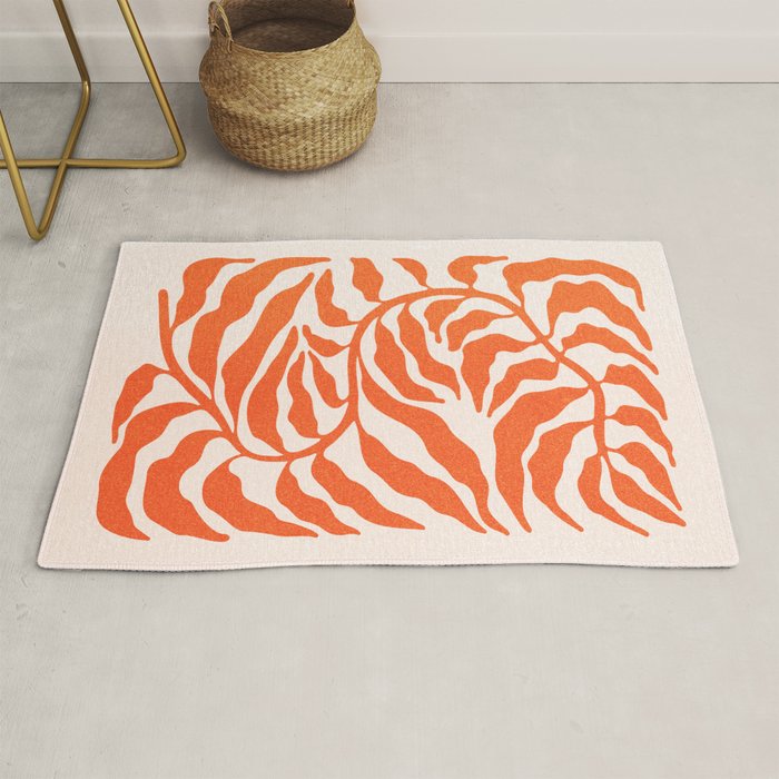 Funky Fern: Orange Peach Edition Rug Gallery Image 1