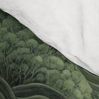 Japanese Painting Green Forest Art Dopamine Decor Wabi Sabi Art Maximalist Wall Art Japandi Art Comforter Gallery Image 4
